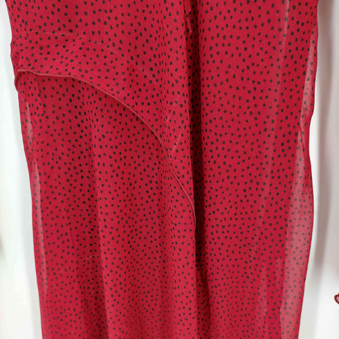 マンゴー MNG ドットプリントL/Sシア―ドレス レディース JPN:S